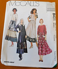 1996 MCCALLS 8401 PULLOVER DRESS SIZE MEDIUM ...