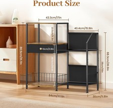 Vinyl Record Storage Holder 3 Tier Player Stand Shelf With Up To 200 Albums