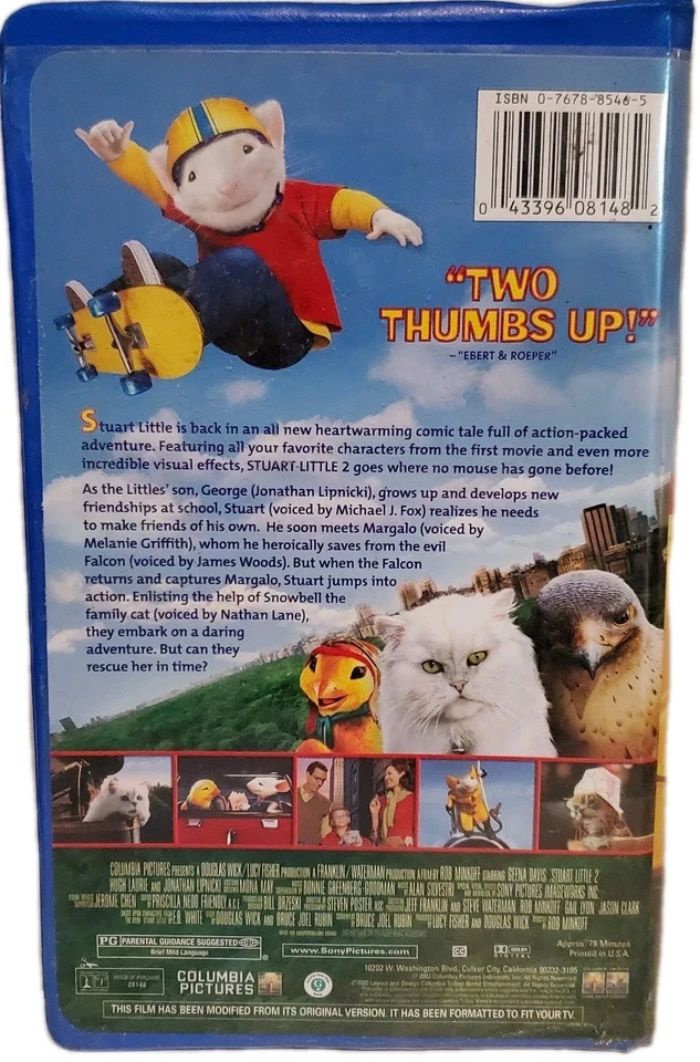 RARE BLOCKBUSTER CLAMSHELL Stuart Little 2 (VHS, 2002) - Image 2 of 3