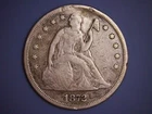 1872 SEATED LIBERTY DOLLAR__RARE SILVER COIN__GOOD DETAILS__MINOR SCRATCH/DINGS