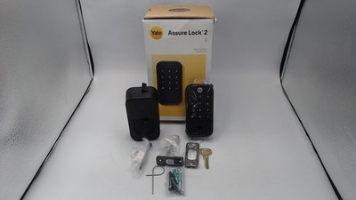 Yale Assure Lock 2 Deadbolt, Black Suede Keypad Code Door Lock PC1721993