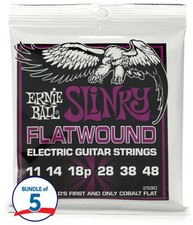 Ernie Ball 2590 Power Slinky Flatwound Electric Guitar Strings - .011-.048