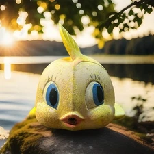 Rare Vintage Sun Rubber 1940s Walt Disney Cleo The Goldfish Squeaker Toy