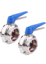 2-DERNORD 3" Zawór motylkowy, niebieski uchwyt spustowy 304 Stal nierdzewna * DARMOWA WYSYŁKA *