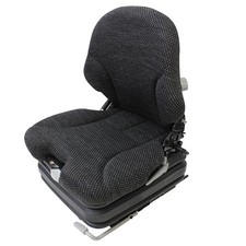 Asiento trasero bajo Grammer para minicargadoras y carretillas elevadoras, tela negra se adapta a Bobcat