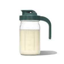 Willow - Glass Breastmilk Pitcher - Dishwasher Safe - 32oz Capacity - Wide M...