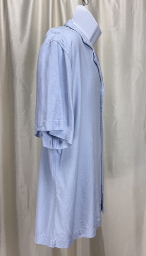 COOFANDY MEN'S BLUE SIZE XL CASUAL SHORT SLEEVE LINEN BLEND BEACH SHIRT - Picture 6 of 12