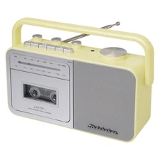 SB2130CS Portable Cassette Player/Recorder with AM/FM Radio (Cream/Silver)