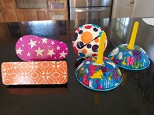 Vintage 1950s Americana Tin Metal Noise Makers (Set of 5) Party Made In USA