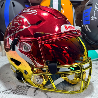 REVO INFERNO RED SPEED FLEX & SCHUTT F7 Full Size Football Oculus Visor  W/Clips | eBay