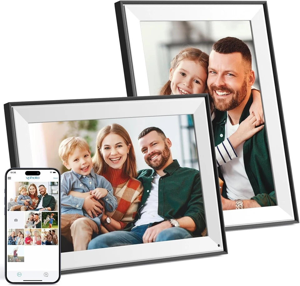 10.1'' WiFi Picture Frame - HD Touch Screen, Auto-Rotate - Image 3 of 4