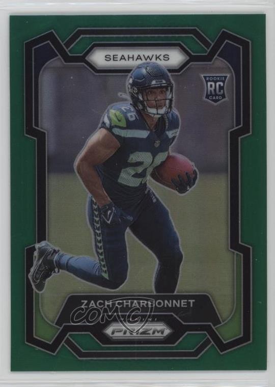 2023 Panini Prizm Rookies Green Prizm Zach Charbonnet #392 Rookie RC 1k9t