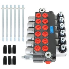 Hydraulic Directional Control Valve 11GPM Adjustable Relief Valve 6 Spool