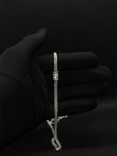 925 Sterling Silver 4mm SOLID Miami Cuban W Box Clasp!