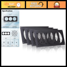 120mm Computer Case Fan Grille - 4 Pack Vent Covers for Cooling Airflow