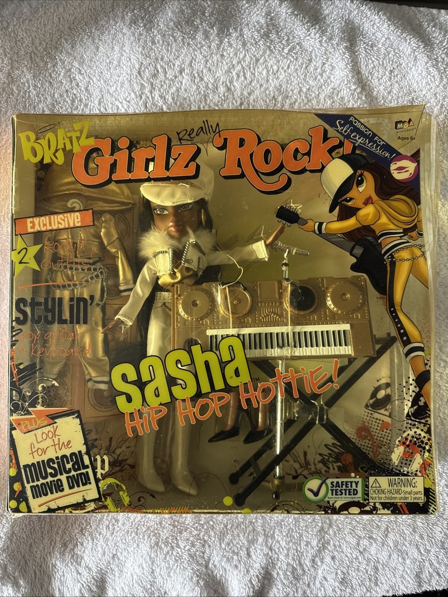 BRATZ GIRLZ REALLY ROCK! SASHA DOLL HIP HOP HOTTIE CLOTHES SHOES