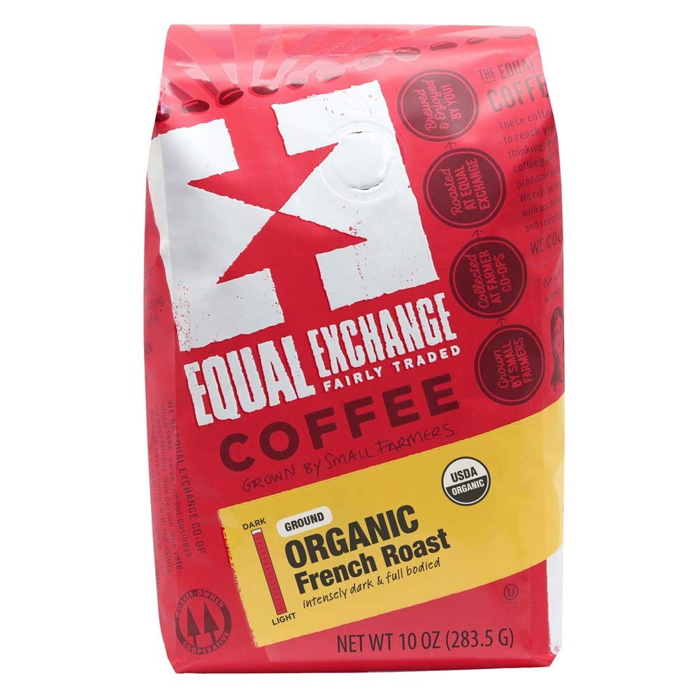 Equal Exchange Organic Ground Coffee, French Roast bag, 10 O
