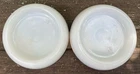 2 Vintage Hazel Atlas Milk Glass Furniture Coasters Slider