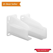 White Drawer Track Back Plates - Durable Support for Side-Mounted Glides
