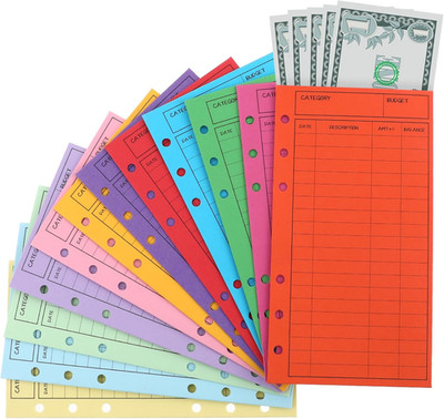 Money Envelopes for Cash, 3.54 × 6.5inch Money Saving Envelopes System Vertical