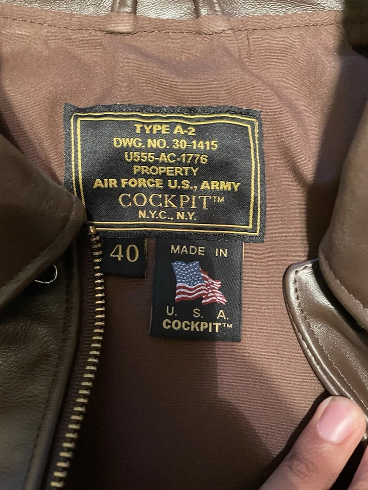 Chaqueta Segunda Guerra Mundial Edición Gobierno A-2 Z2107H en Marrón Talla 40 Foto 2 de 4