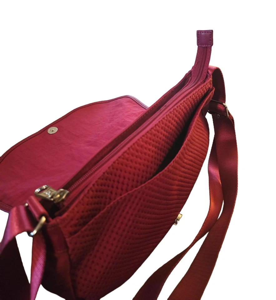 Bolso Bandolera Kipling Louna Nylon Sangría Acolchado #780 Foto 3 de 4