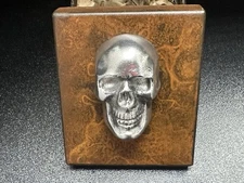 Jan Barboglio Hand Forged Iron Box With Skull