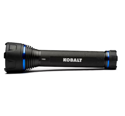 Kobalt 1000 Lumen LED Flashlight Virtually Indestructible Waterproof w Battery