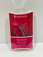 American Girl Purple Sparkly Hair Pick Retired Used Original Box