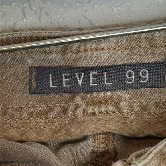 Pantalones cargo para mujer Level 99 mezcla de lino talla 28 Foto 2 de 4