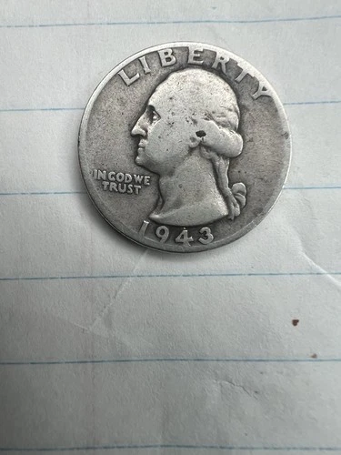 1943 Washington Quarter Vg Very Good 90% Silver $.25 Coin Collectible.