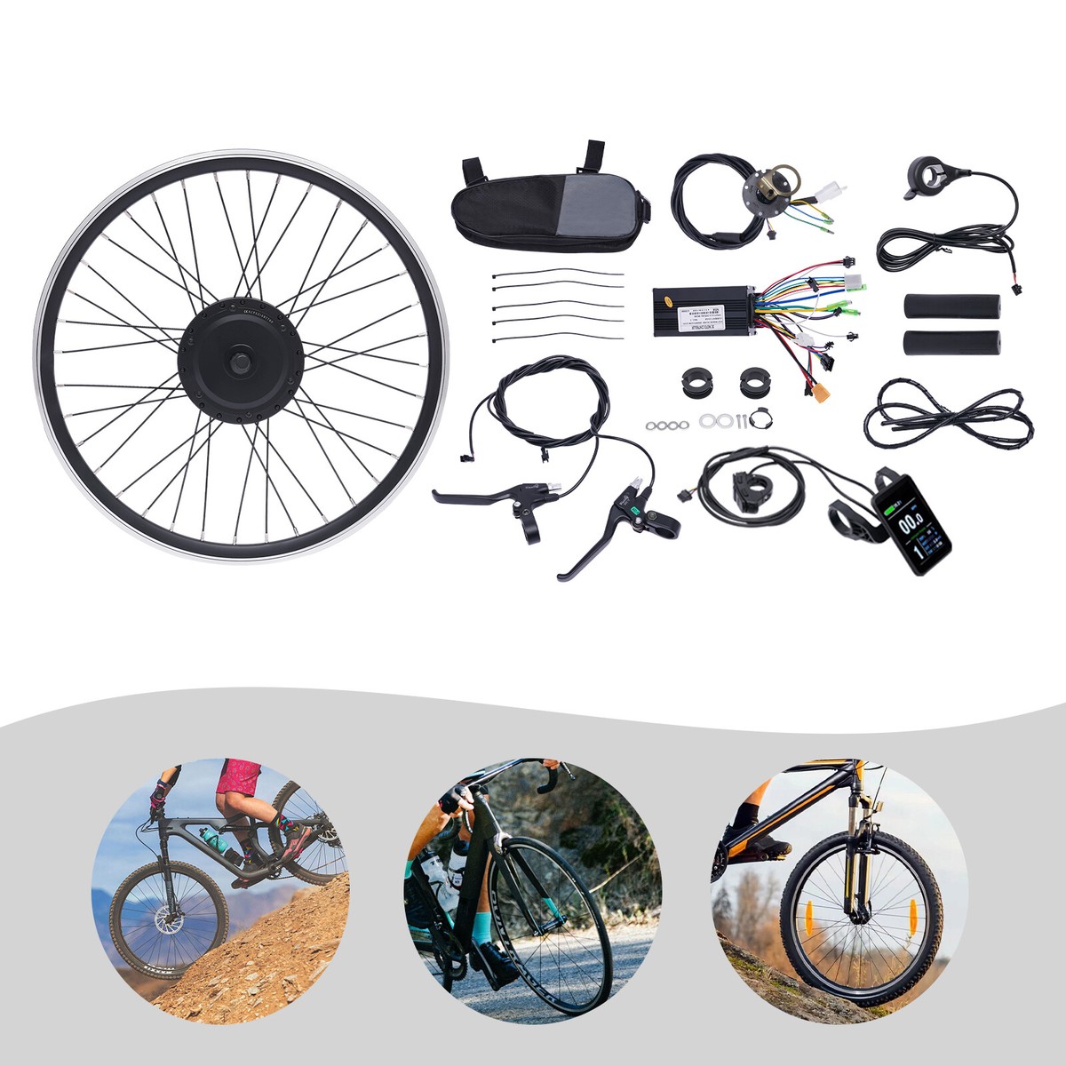 24 Inch Front Hub Ebike Conversion Kit 24 Inch Front Wheel E-Bike