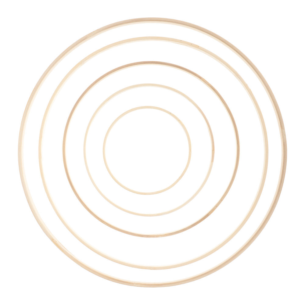 5 Pcs Bamboo Macrame Rings Garlands for Decoration Tapestries Child