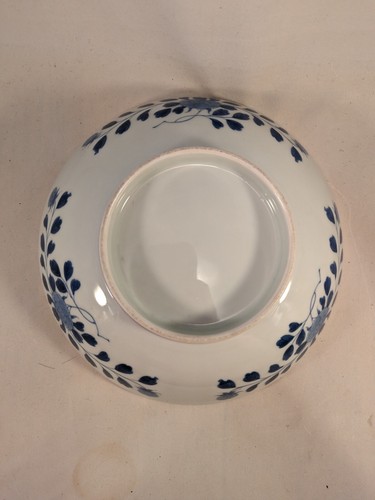 Antique Japanese Blue & White NABESHIMA Porcelain Bowl Momiji Maple Leaves 8.25" - Picture 12 of 18
