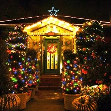 100/200 LED Solar String Lights Outdoor Fairy Lighting Xmas Party Tree Christmas