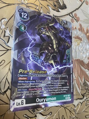 Digimon Card Game Pre-Release Ouryumon BT15-067 R Exceed Apocalypse | eBay