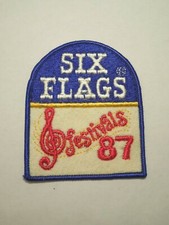 Vintage 1987 Six Flags Festivals Jacket, Hat Sleeve Patch