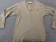 Rock & Roll Hall of fame Mens Shirt Small Beige Gear for sorts henley button