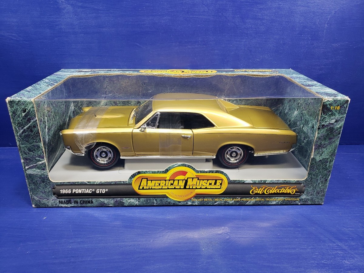 1/18 ERTL AMERICAN MUSCLE 1966 PONTIAC GTO GOLD bd | eBay