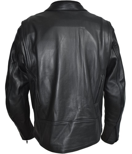 RTX Cruiser Minimalist Premium Heavy Duty AA Rated CE Leather Motorcycle Jacket - Picture 5 of 10