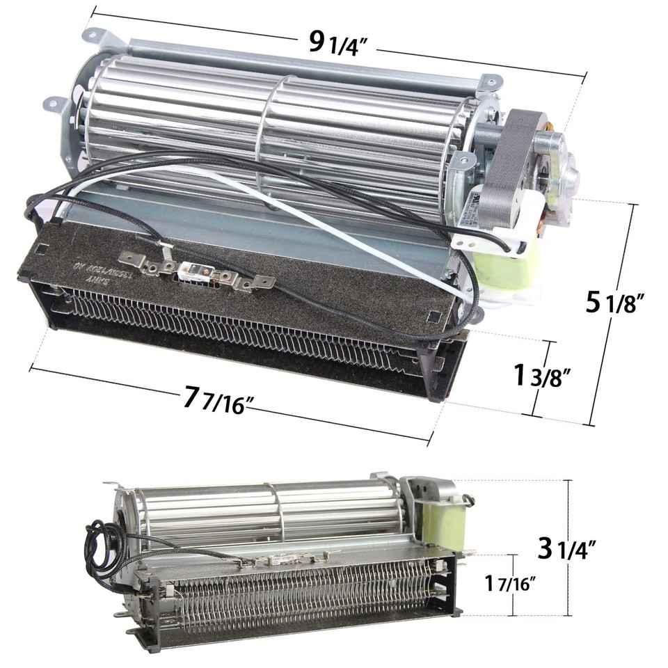 Replacement Fireplace Fan Blower & Heating Element for Twin Star