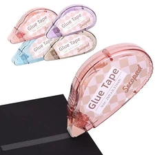 4-Pack Double Sided Tape Roller Adhesive Glue Runner for Scrapbooking Craft NEW