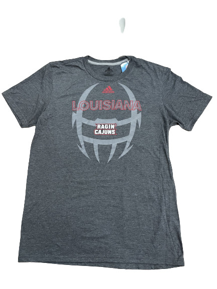 Футболка Adidas NCAA Univ. of Louisiana Ragin Cajuns S/S Серая/красная 4861A 