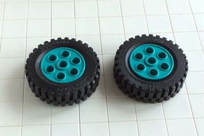 z5 # Lego - Rad Reifen Technik 13x24 dark türkis (2695 2696) 2 Stück