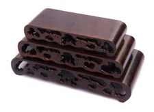 1Set 3Pcs display stand shelf Black hard wood rosewood china big wooden 10026
