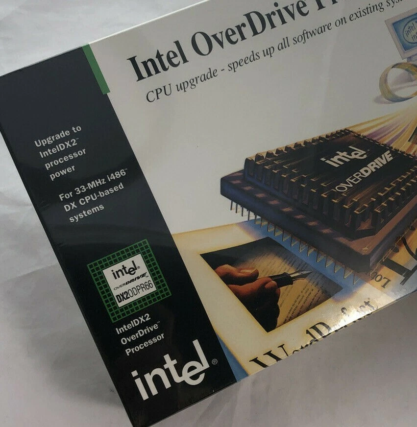 NEW 486 DX66 Retail BOX INTEL PROCESSOR DX2ODPR66 486 DX2 66Mhz OverDrive CPU - Image 2 of 4