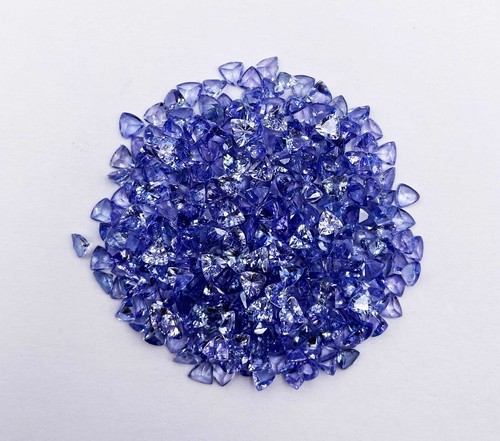 Natural Tanzanite Trillion Cut Loose Gemstone Lot 48 Pcs 4 MM 10 CT - Picture 4 of 5