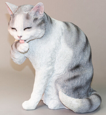 Sitting Cat Memorial Statue Garden Decor Sculpture Pet Loss Unique Sympathy Gift