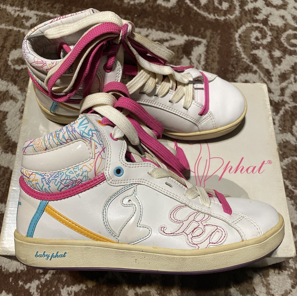 Baby Phat Pure Cat High Top Shoes Skate Sneakers Women's Sz US