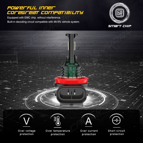 For Dodge RAM 1500 2500 3500 2009 2010 2011 2012 LED Headlight Fog Light Bulb - Picture 12 of 20